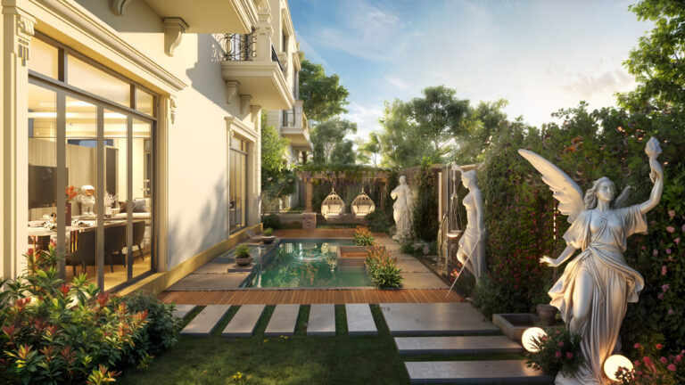 Phối cảnh sân vườn pk Bình Minh Wonder City