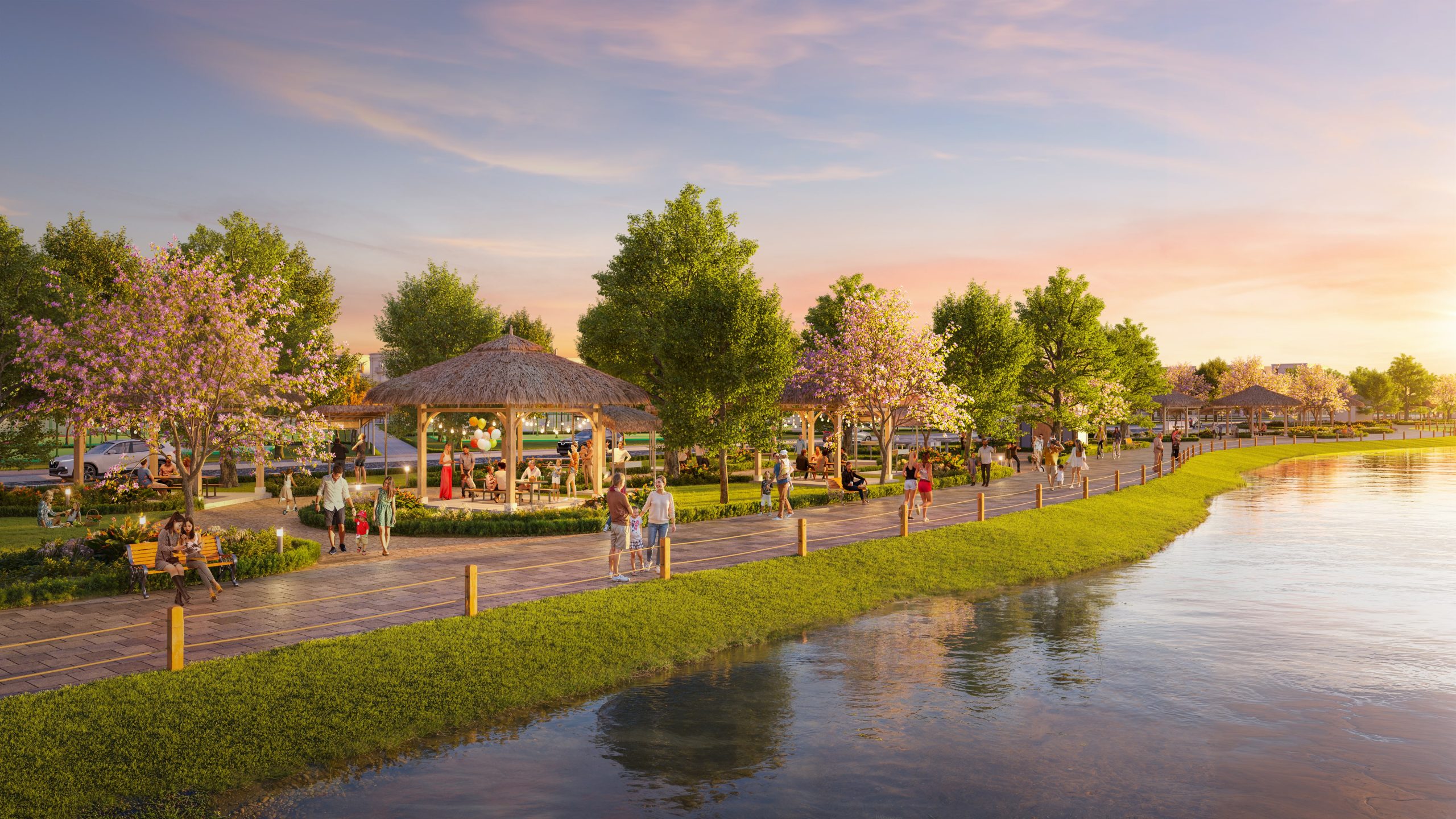 Công viên BBQ ven sông - Vinhomes Wonder City