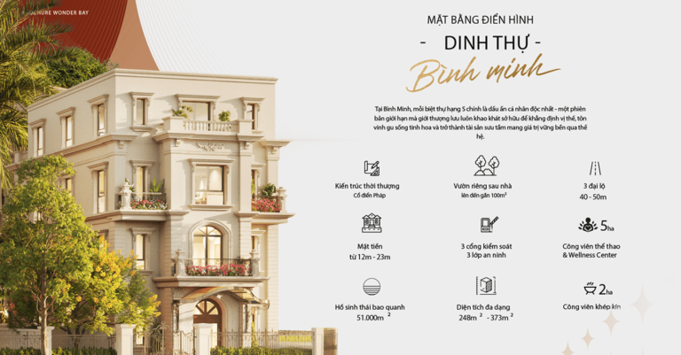 Mặt bằng dinh thự phân khu Bình Minh Wonder City