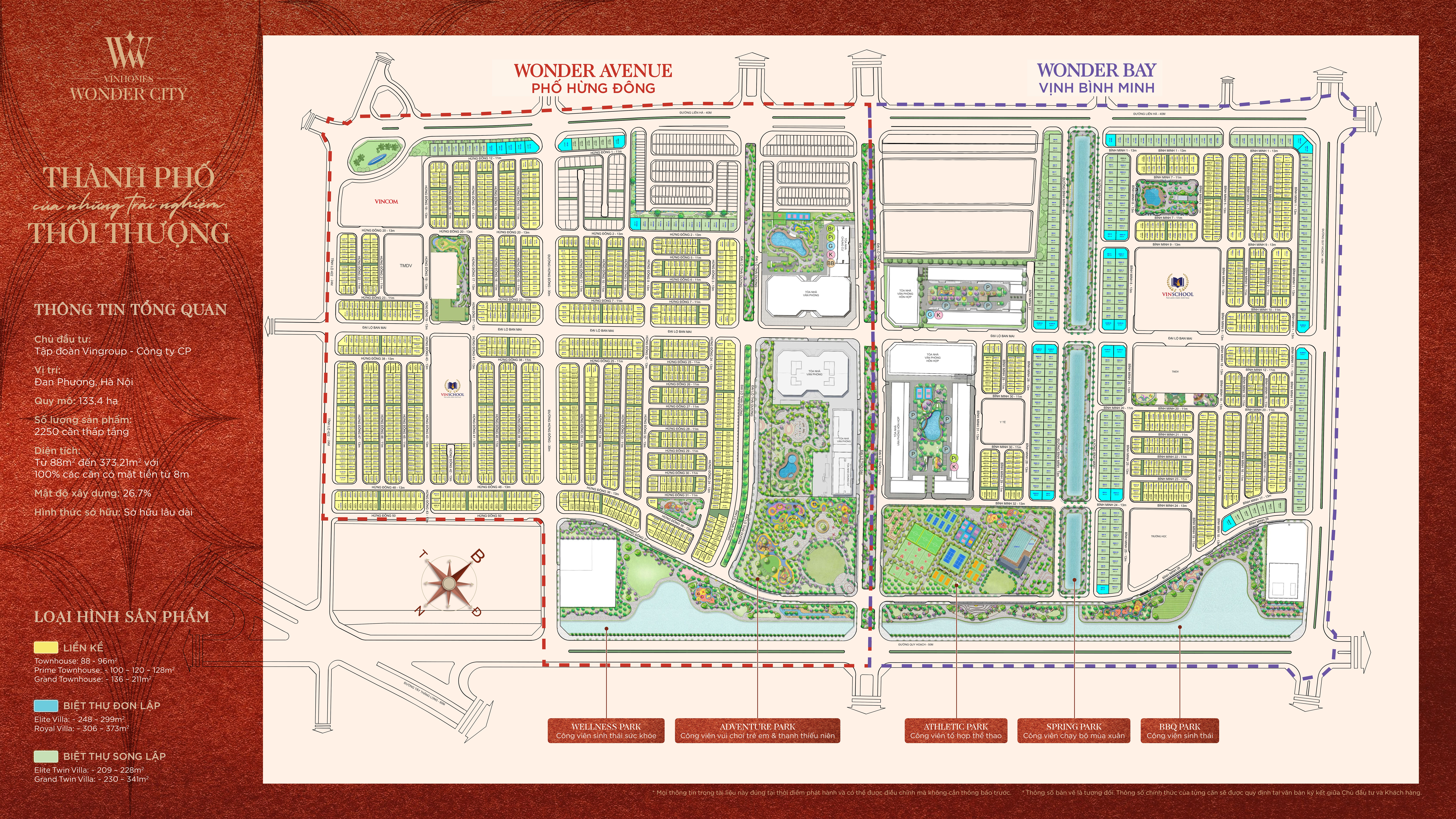 Mặt bằng tổng thể Vinhomes Wonder City