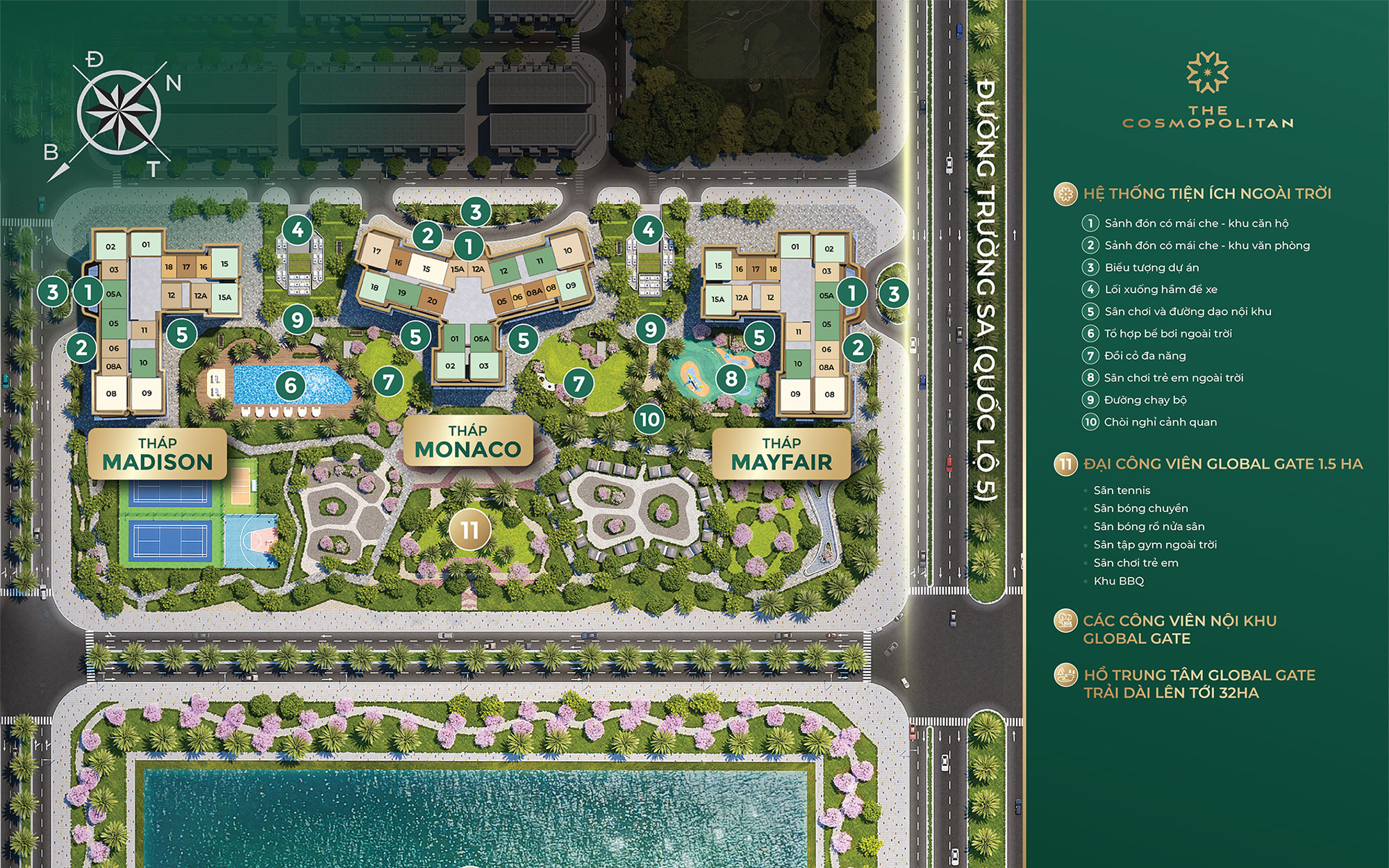 mặt bằng tổng thể The Cosmopolitan