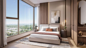 phòng ngủ căn hộ Masteri Grand Avenue